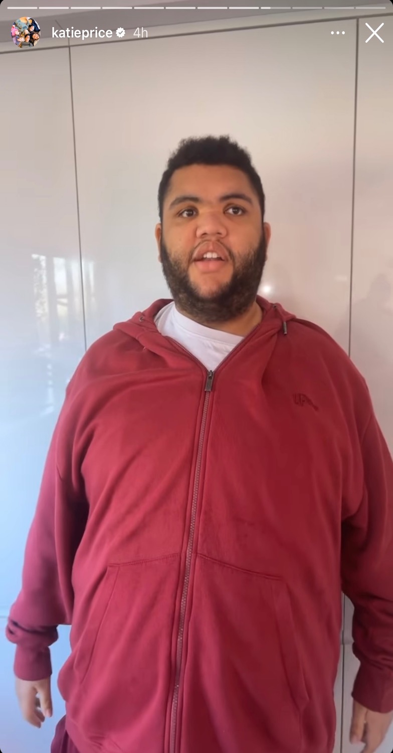 Katie Price films son Harvey on Instagram