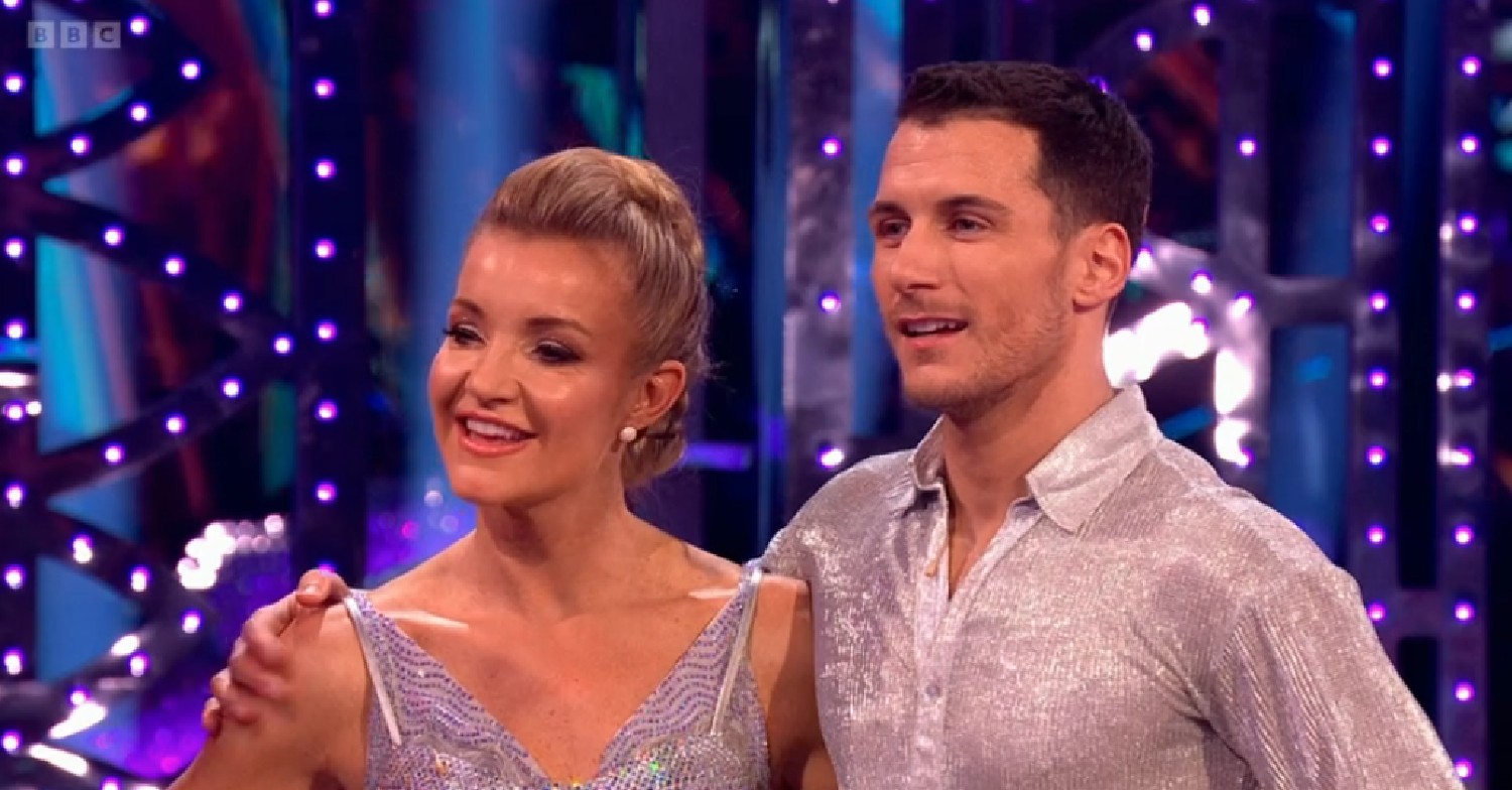 Helen Skelton and Gorka Marquez smiling on Strictly