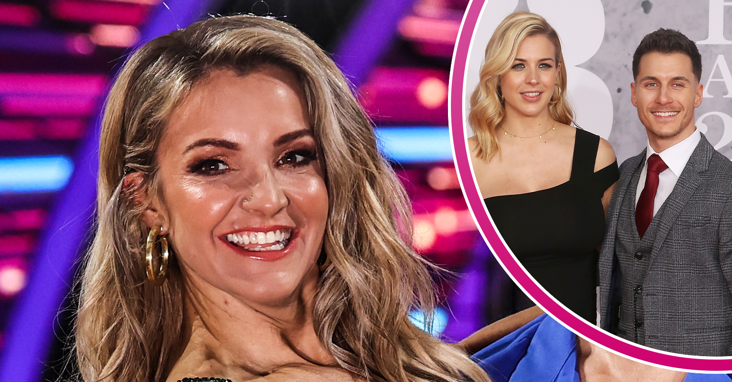 Helen Skelton with Gemma Atkinson and Gorka Marquez