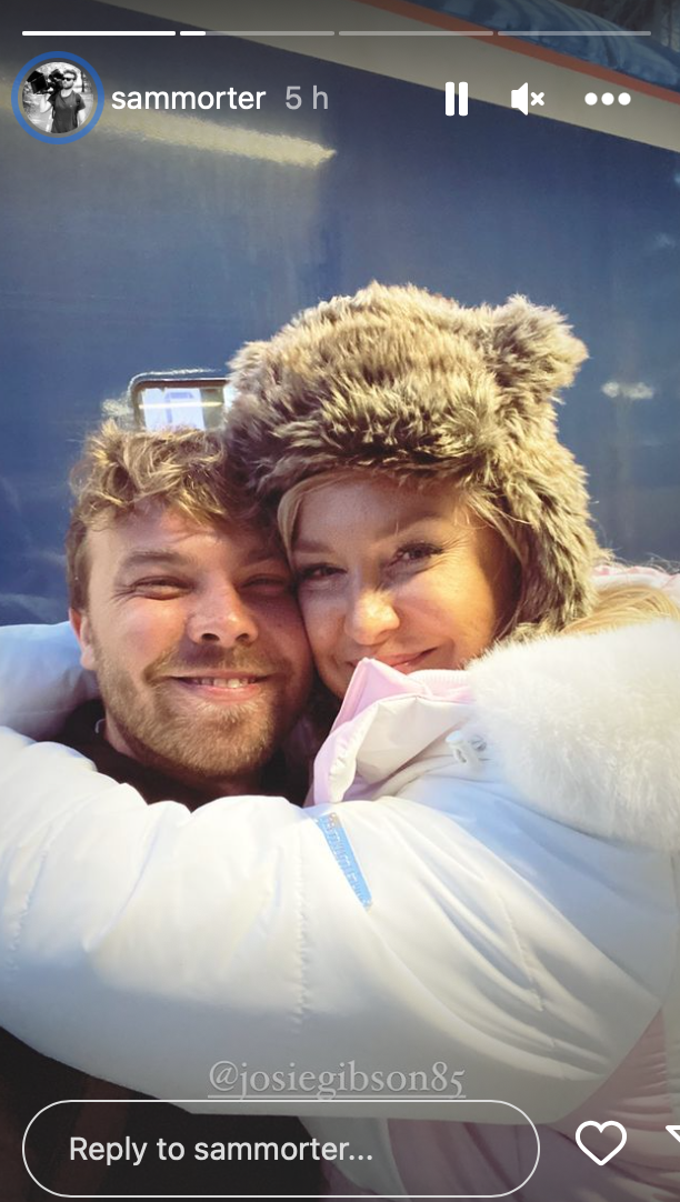 Josie Gibson cuddling her new man