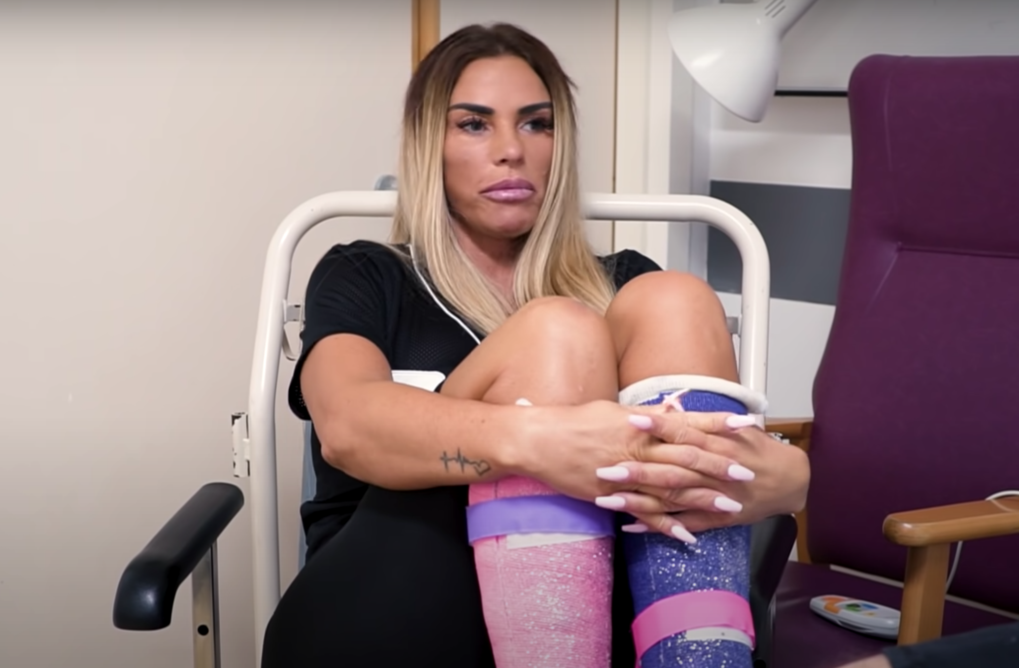 Katie Price in wheelchair