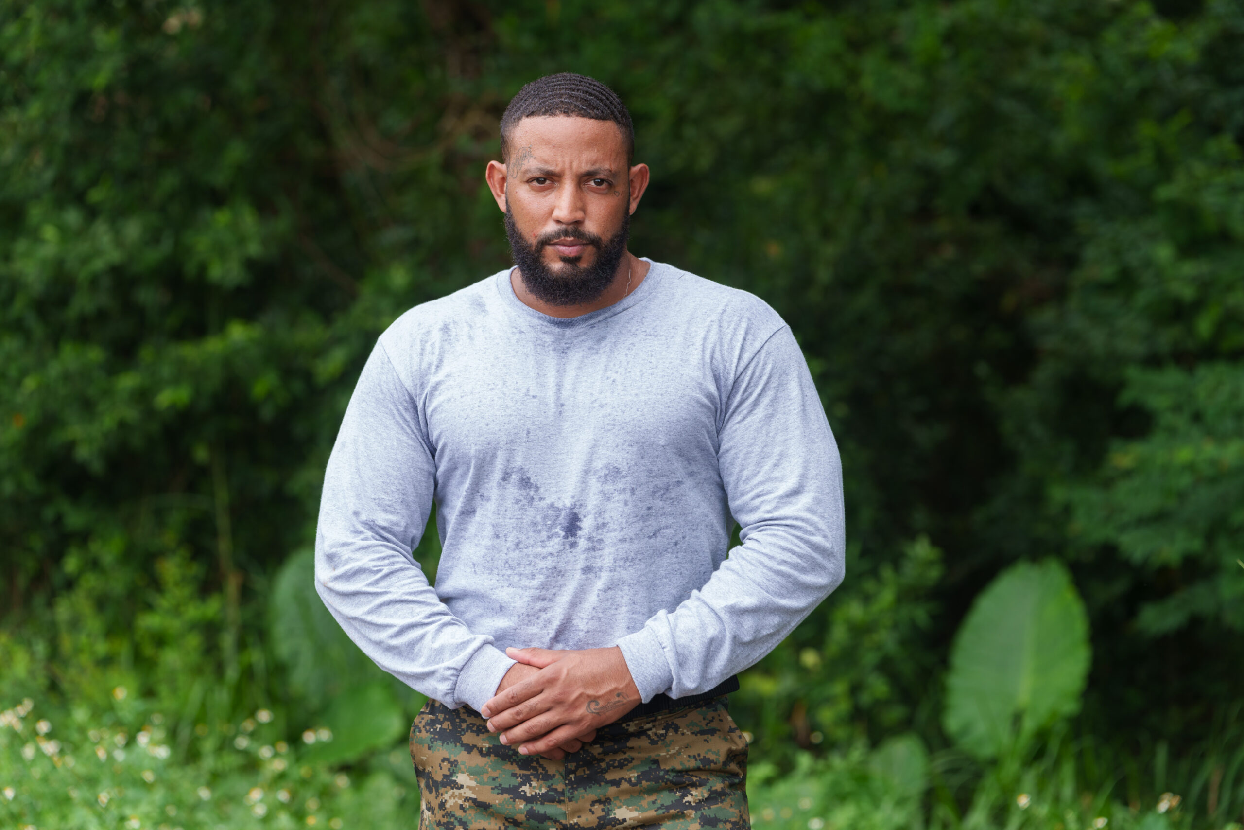 Levi poses for SAS Jungle Hell