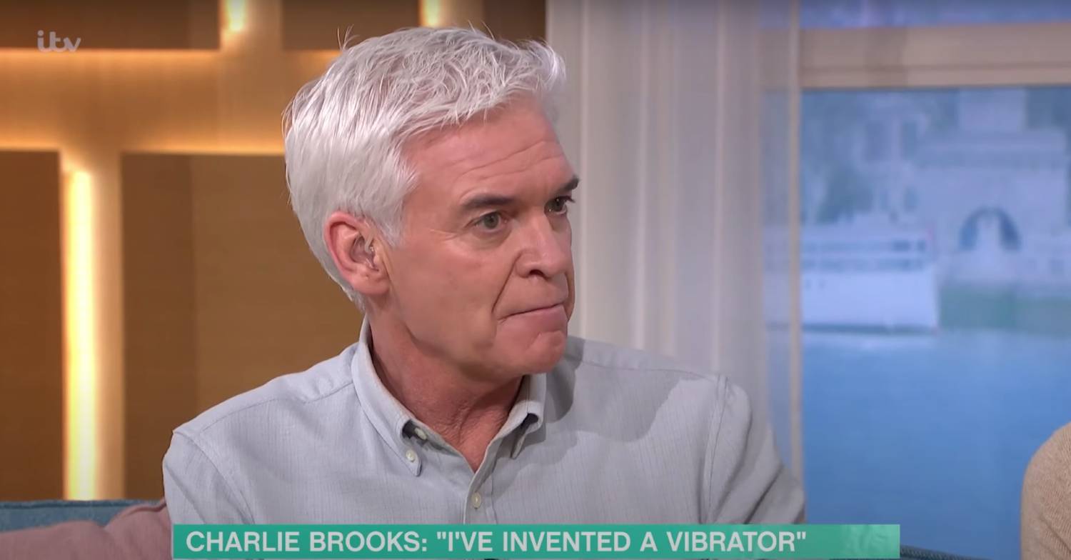 Phillip Schofield looks serious on This Morning today