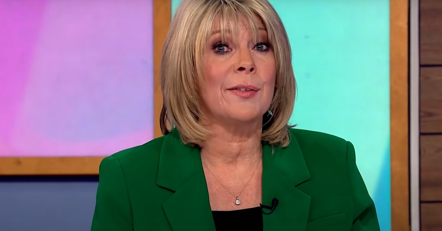 Ruth Langsford looking towards camera on Loose Women today