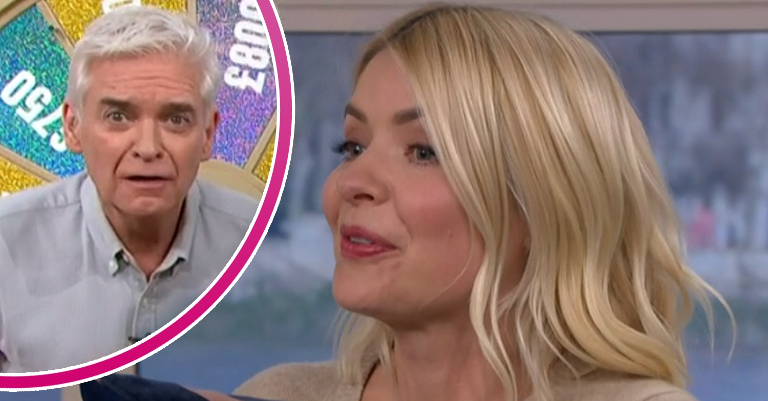 Phillip Schofield looks baffled as Holly Willoughby giggles on This Morning