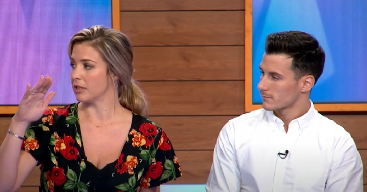 Gemma Atkinson and Gorka Marquez talking during Loose Women interview