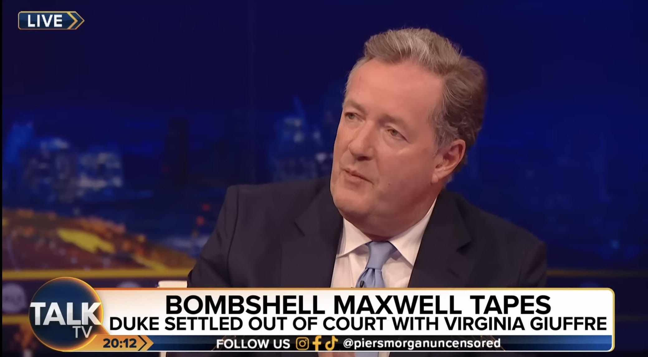 Piers Morgan talking on Uncensored