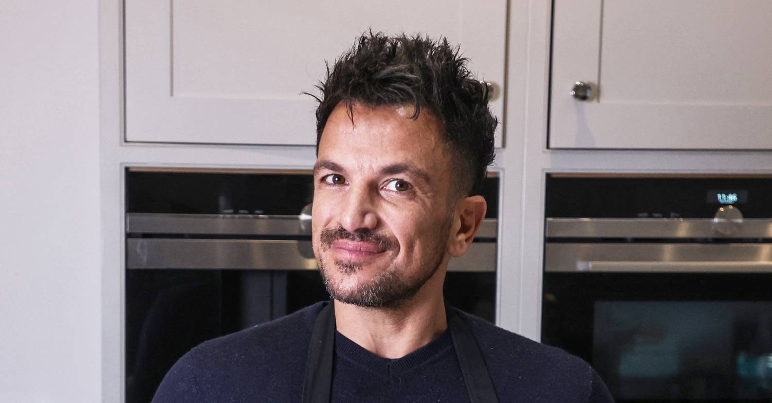 Peter Andre looks into the camera