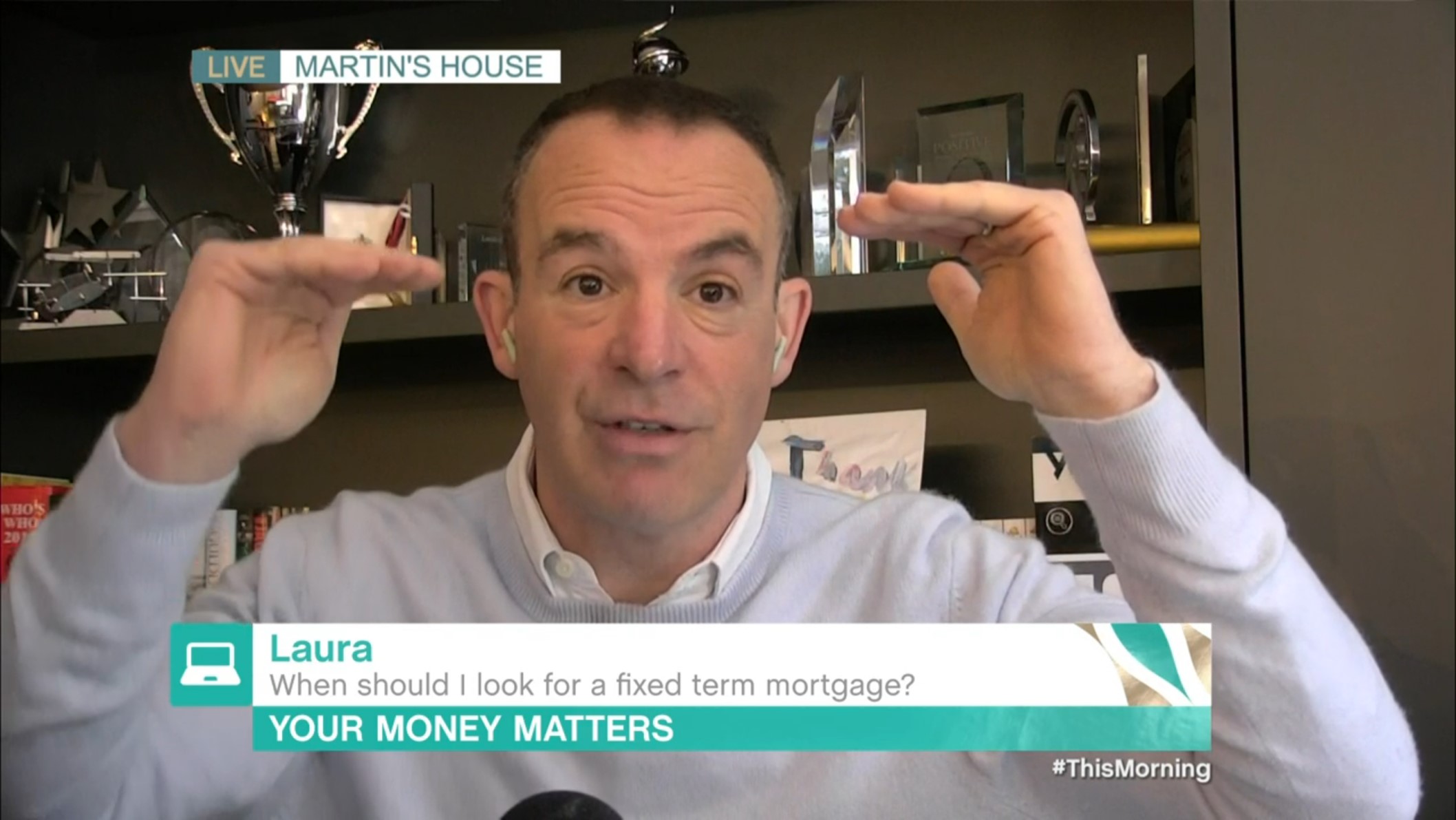 Martin Lewis explaining UK's cost of living on This Morning today