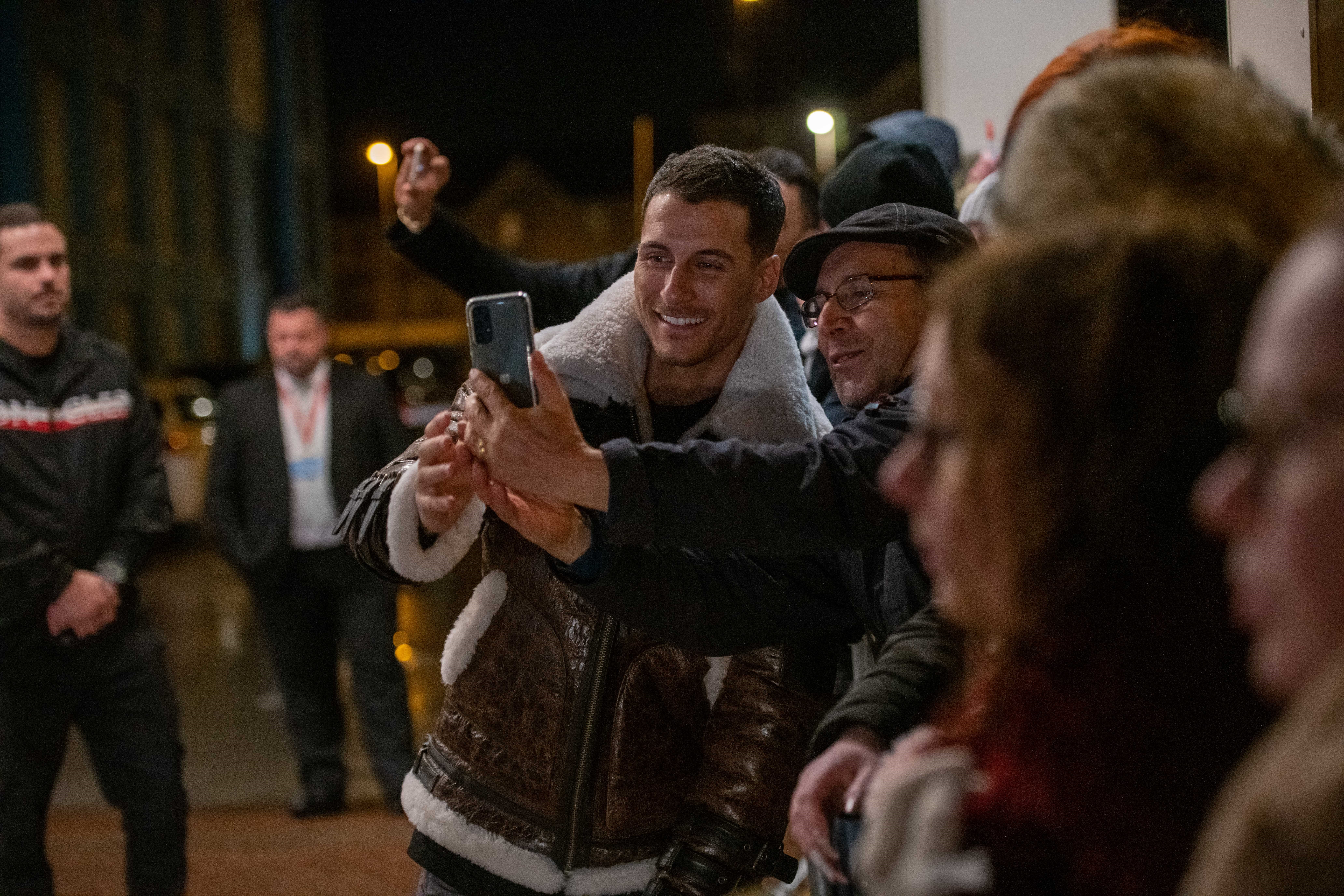 Gorka Marquez takes selfies with Strictly fans
