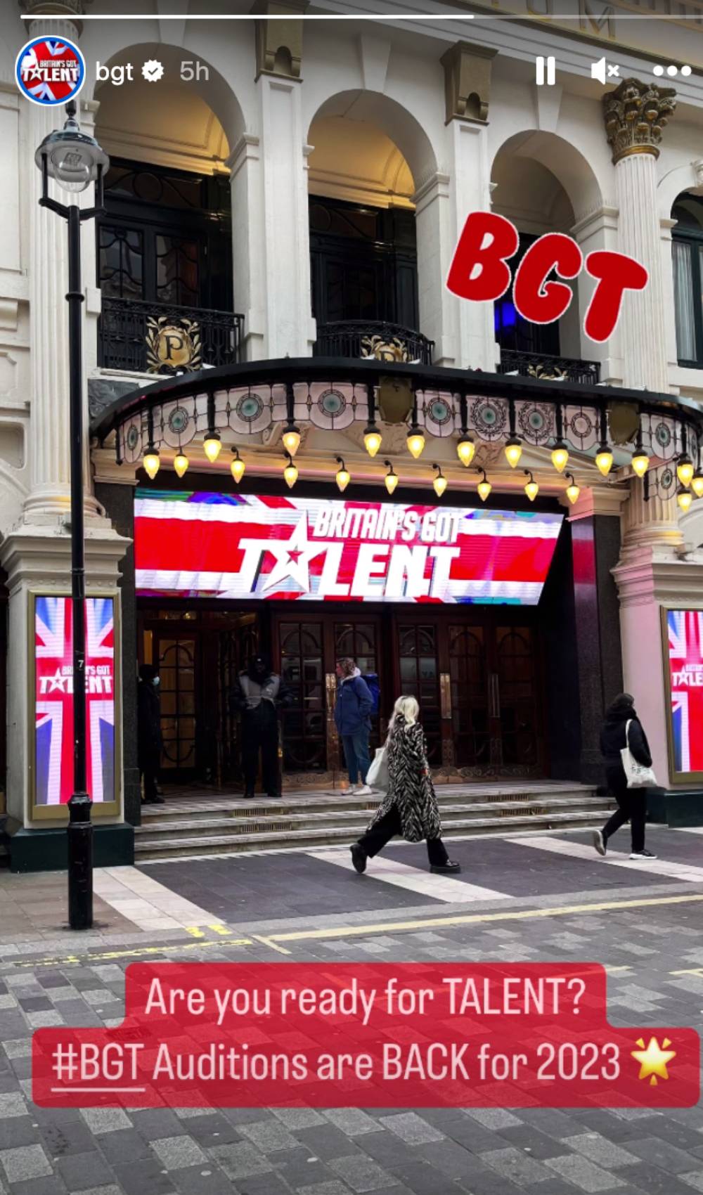BGT auditions at the London Palladium