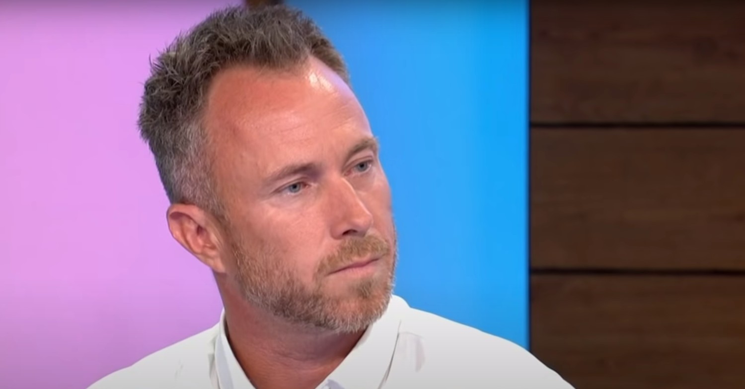 James Jordan looking serious on Loose Women