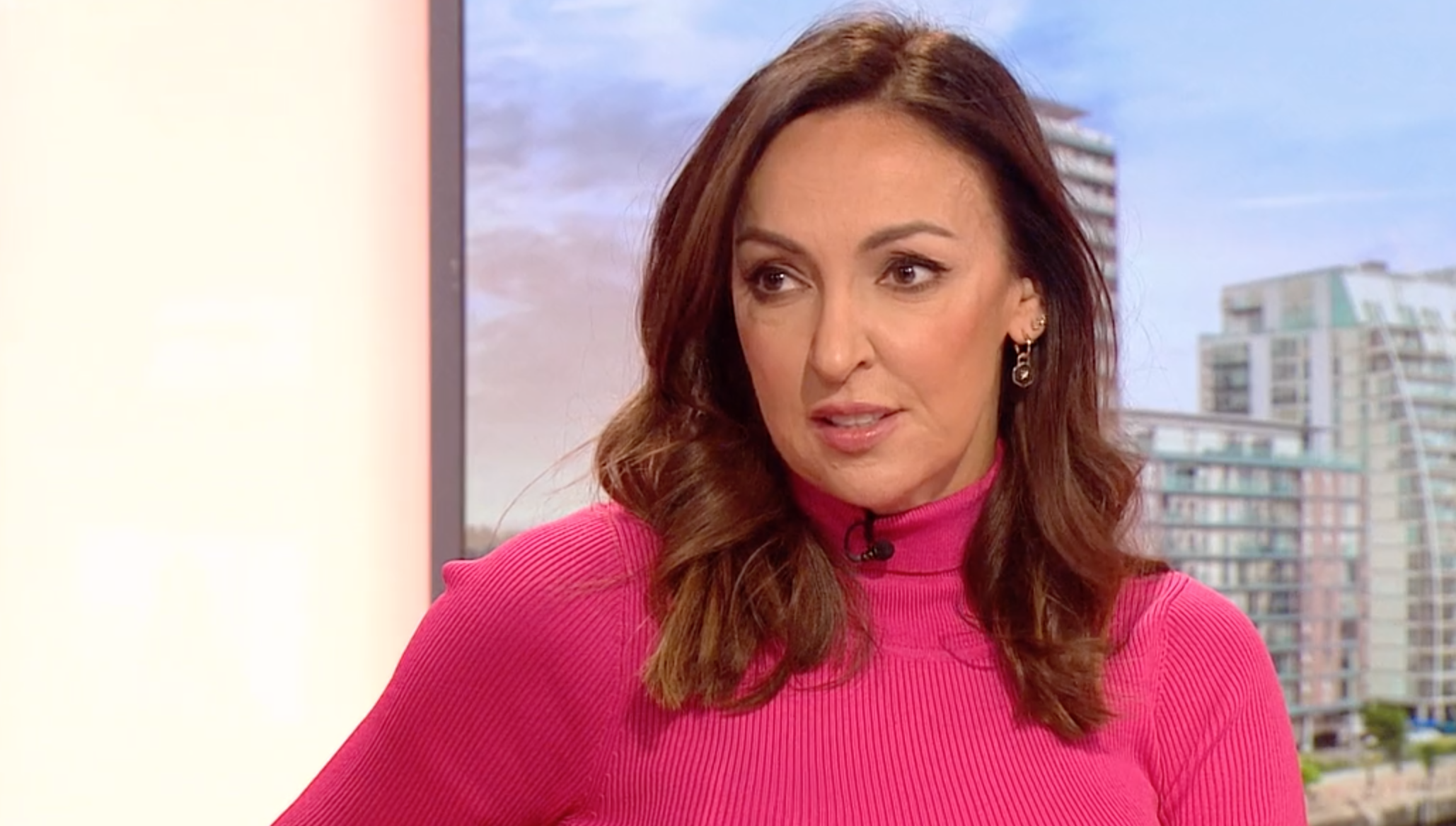 Sally Nugent wearing pink on BBC Breakfast