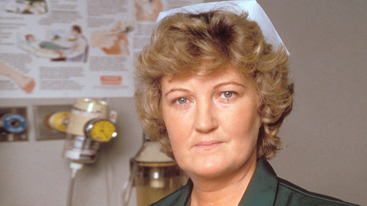 Nurse Megan Roach smiles in Casualty