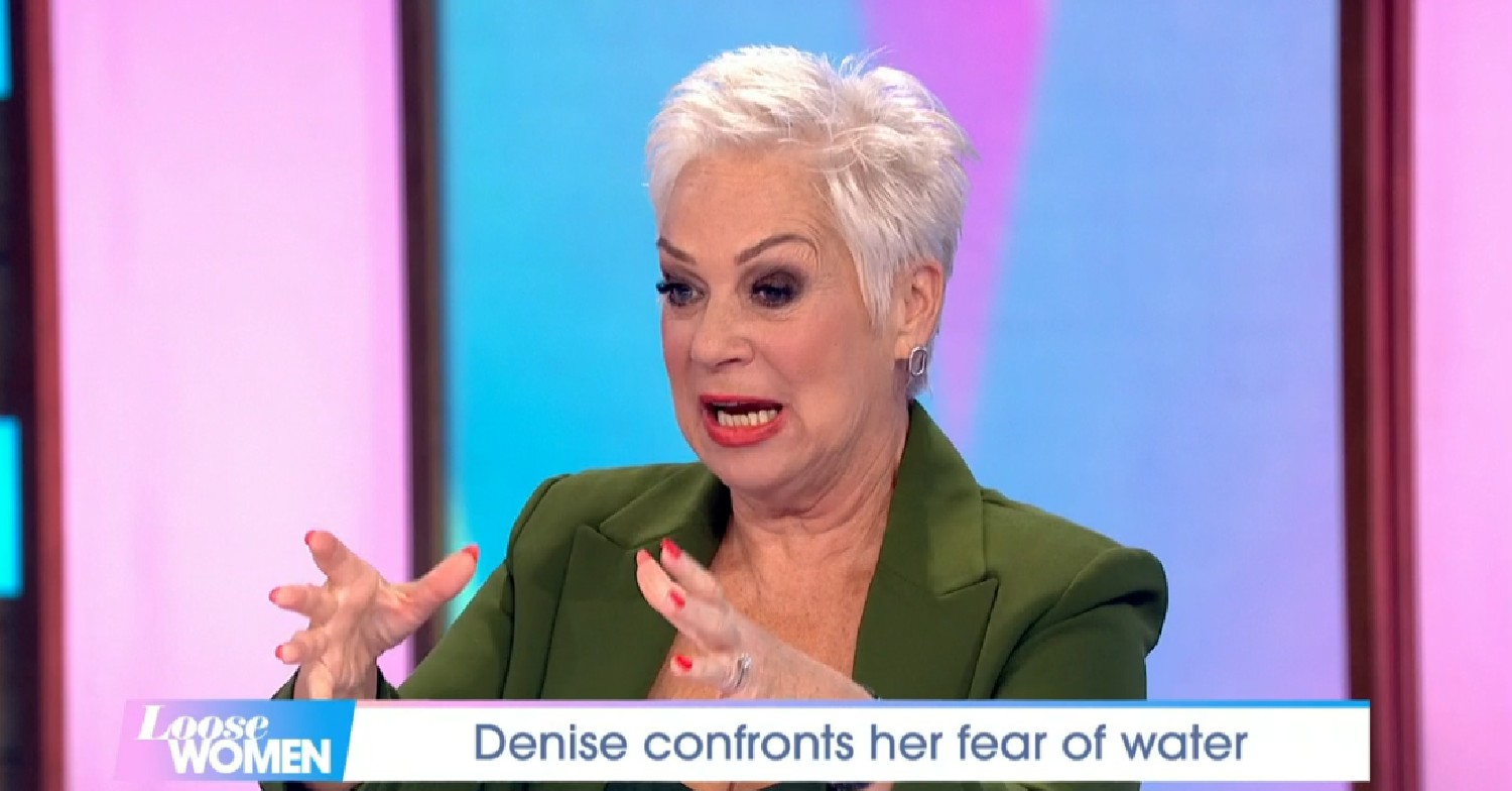 Denise Welch explaining her point on Loose Women today