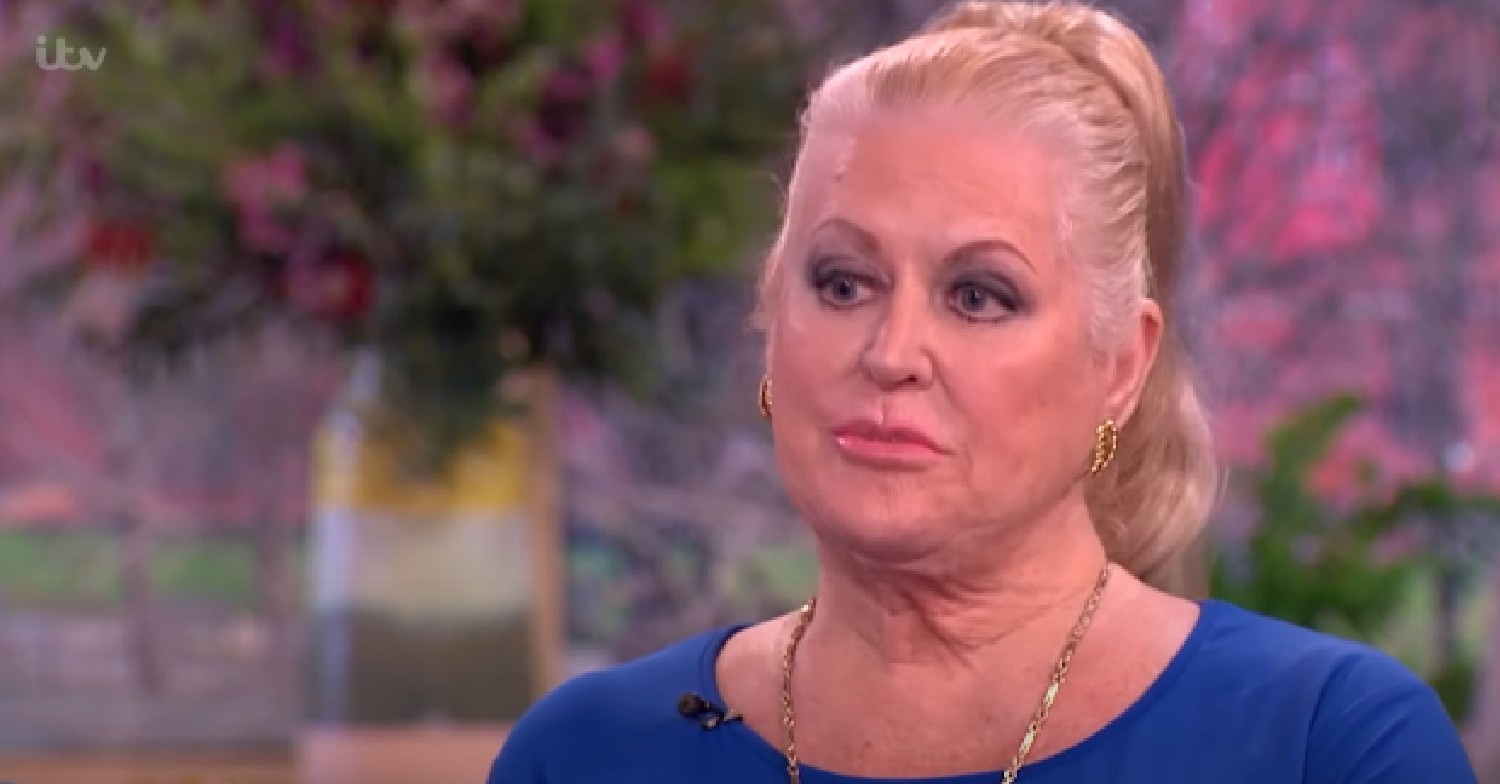 Kim Woodburn looking serious on This Morning