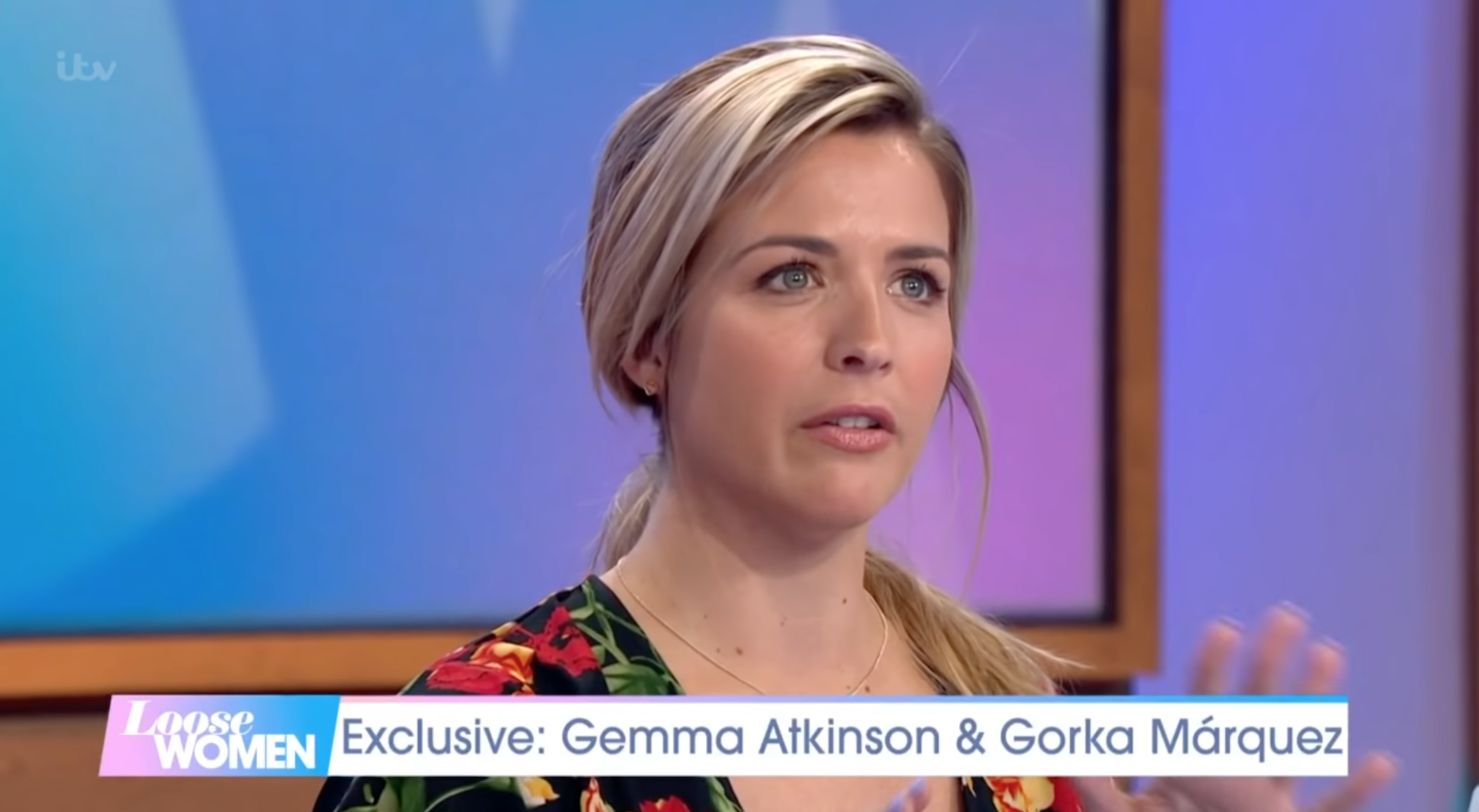 Gemma Atkinson being interviewed on Loose Women