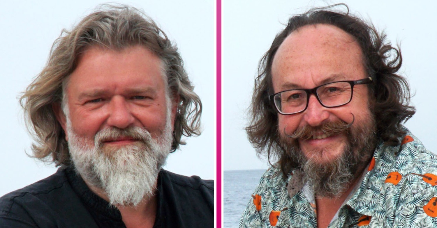 The Hairy Bikers smiling in the sunshine