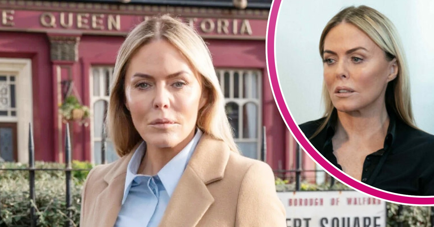 Patsy Kensit on set of EastEnders