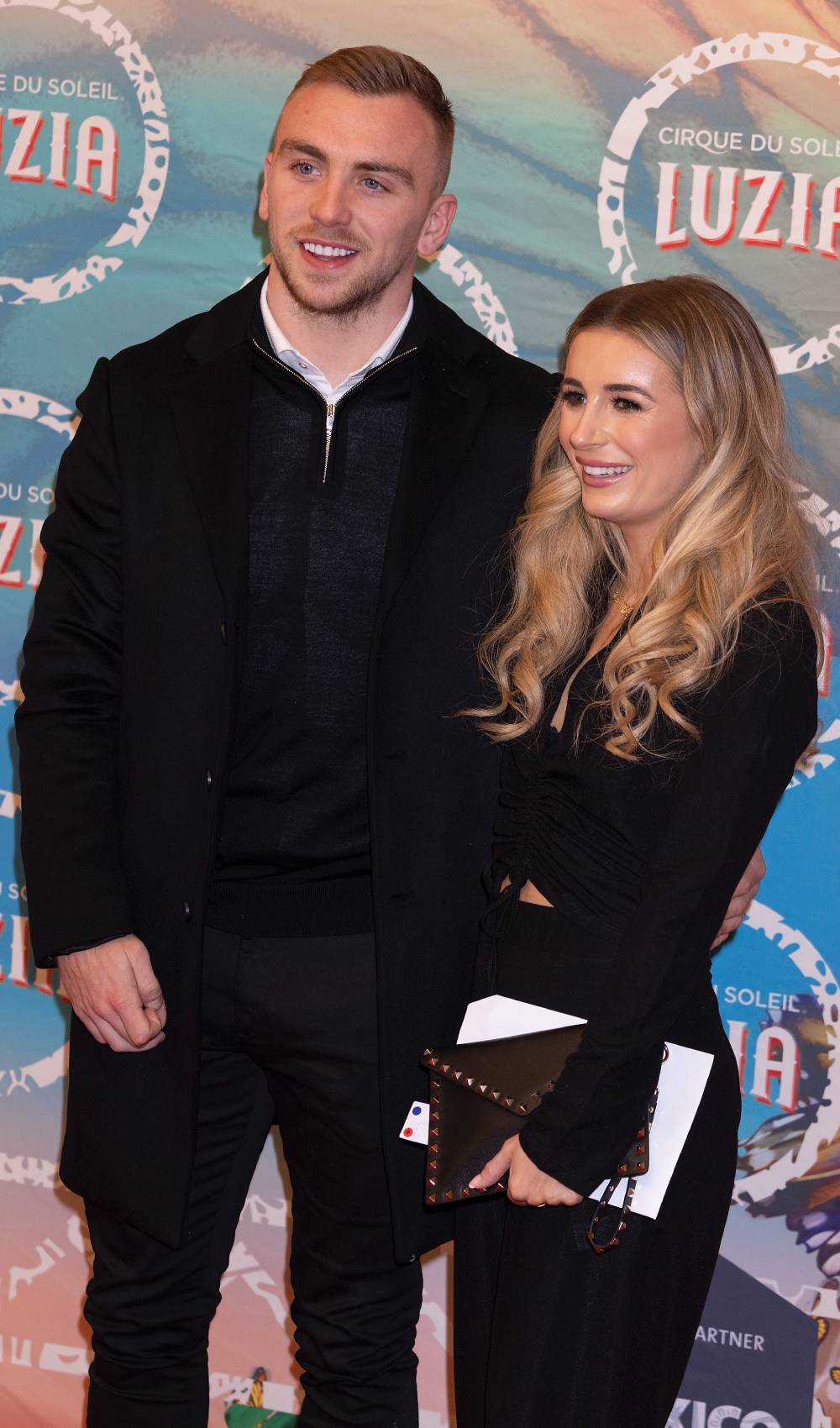 Jarrod Bowen and Dani Dyer smile for the cameras