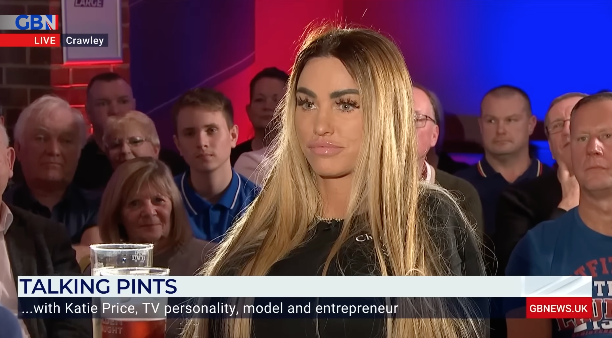 Katie Price being interviewed