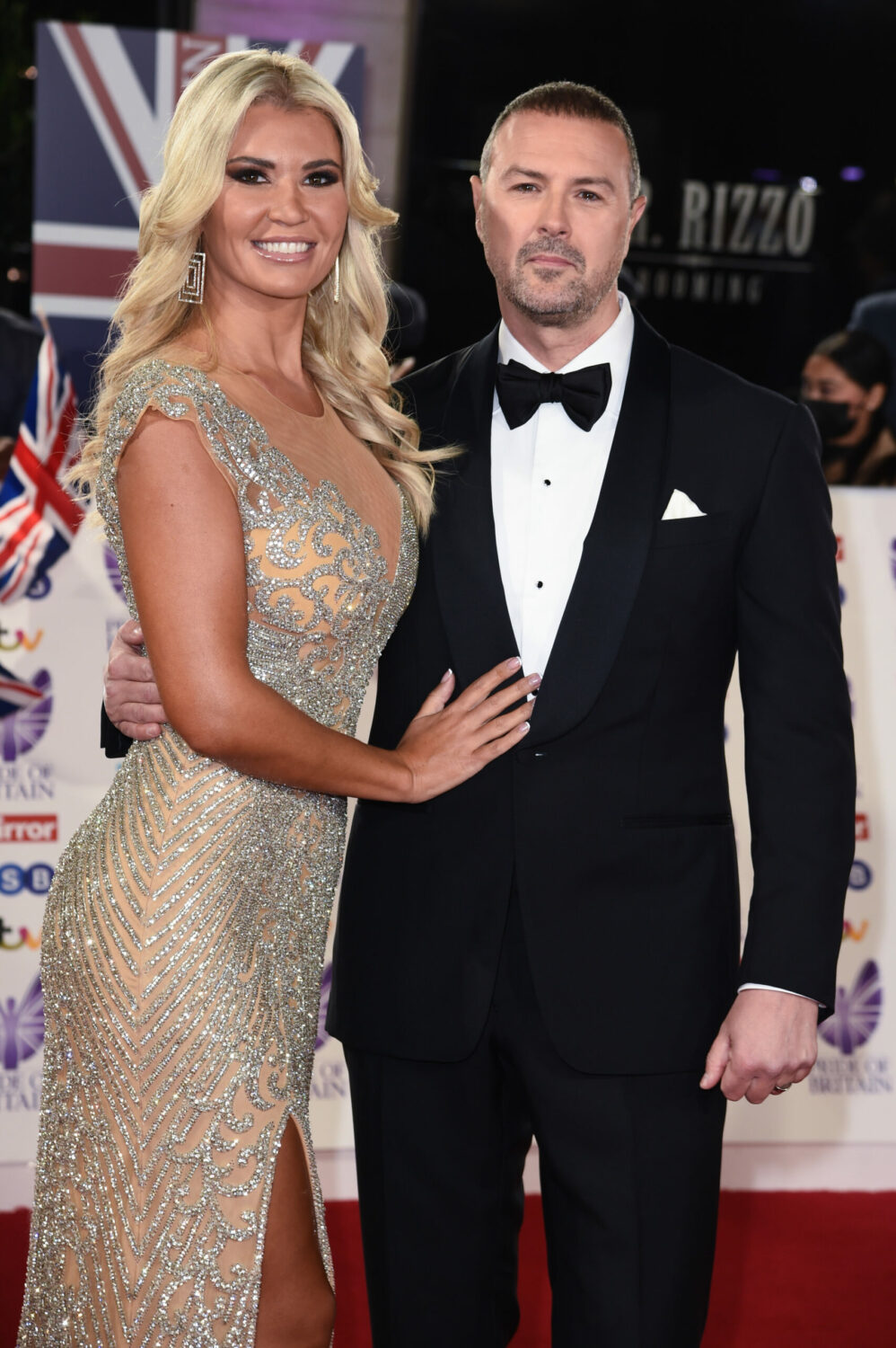 Christine and Paddy McGuinness post on the red carpet together