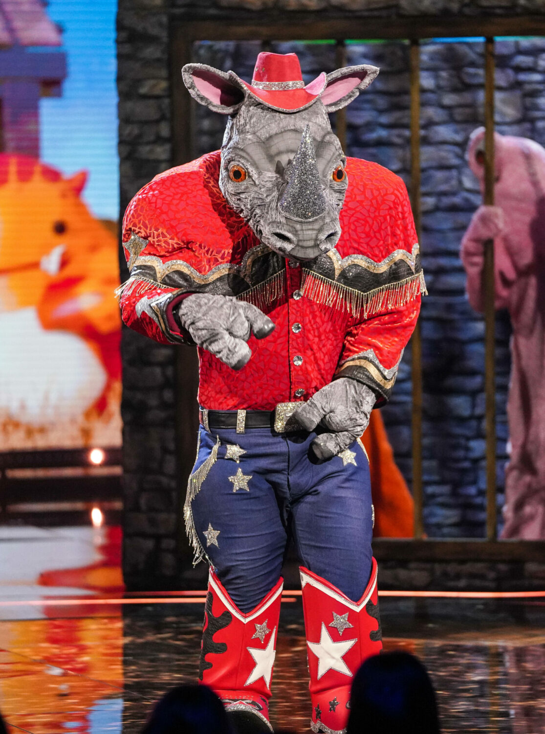 Rhino performs on The Masked Singer UK