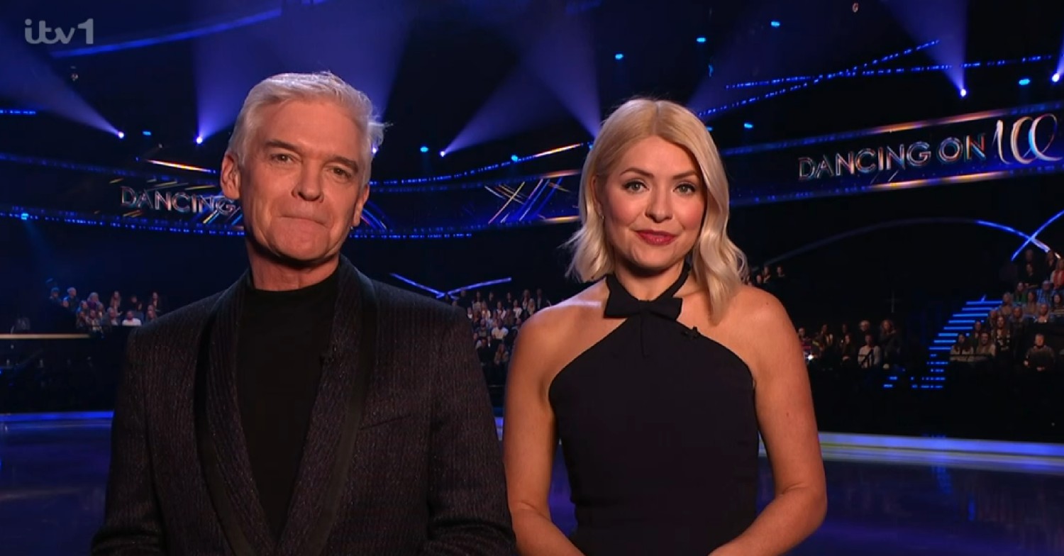 Phillip Schofield and Holly Willoughby on Dancing On Ice tonight 