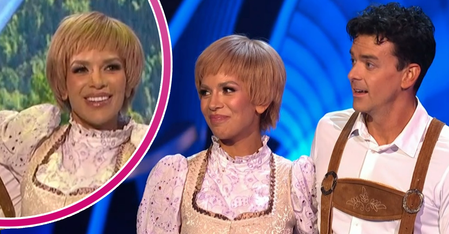 Ekin-Su as Julie Andrews and Brendyn Hatfield on dancing on ice tonight