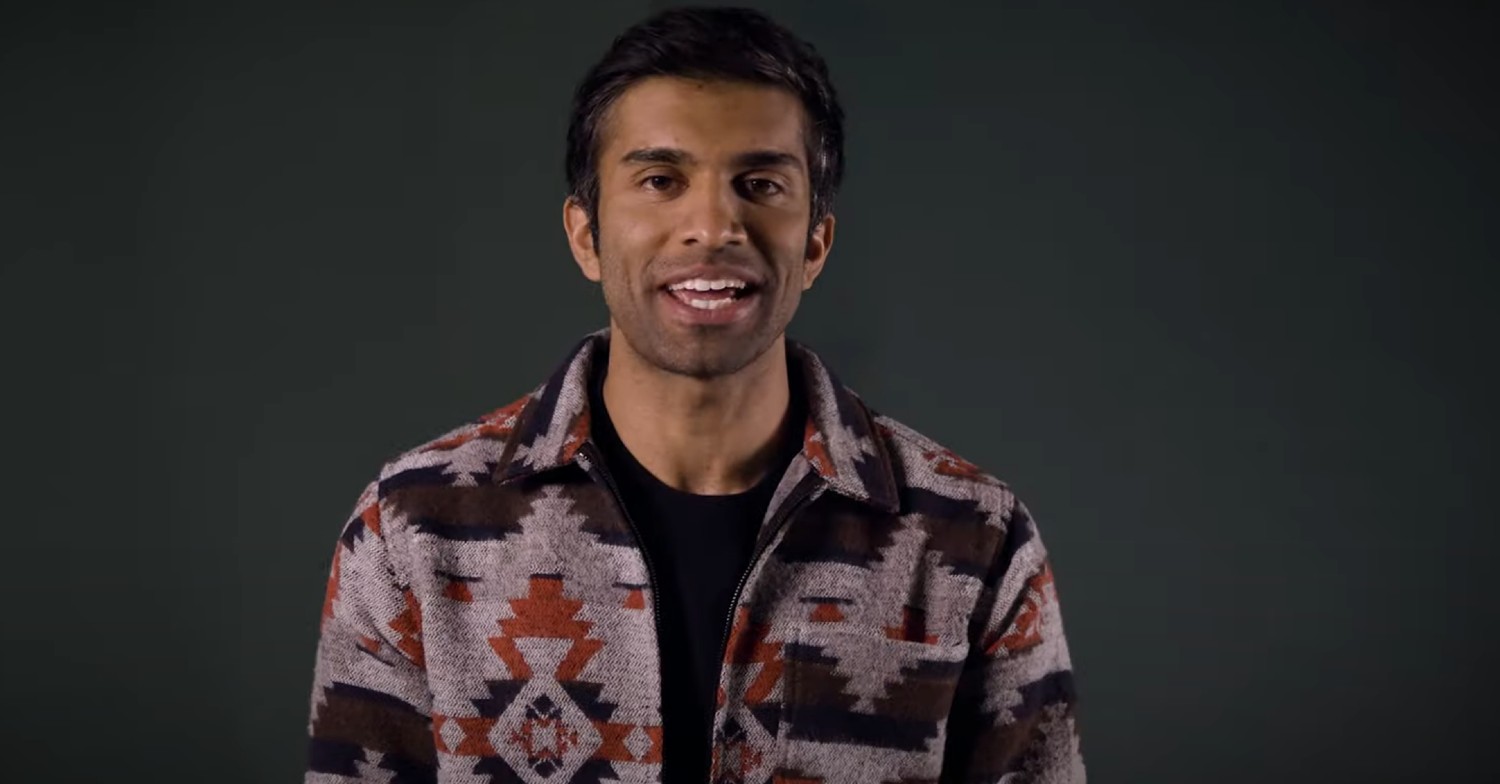 Partner of Nicola Thorp, Nikesh Patel smiling 