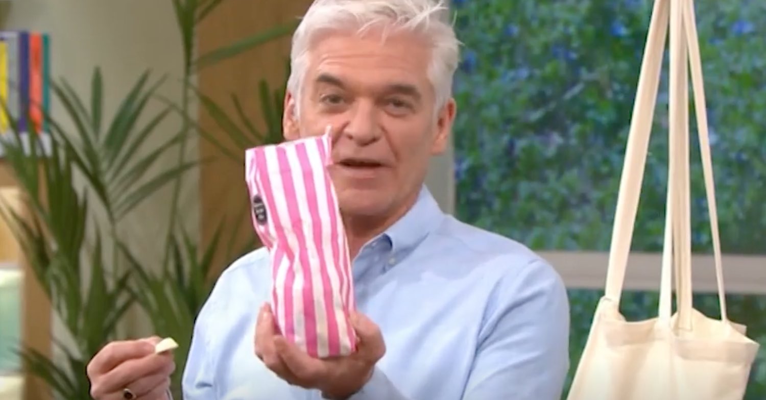 Phillip Schofield eating pick n mix
