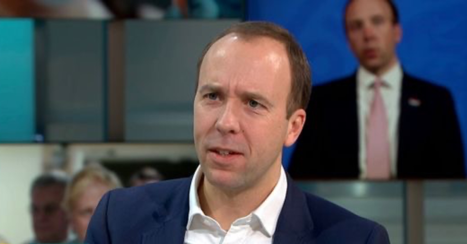 Matt Hancock looking confused on GMB