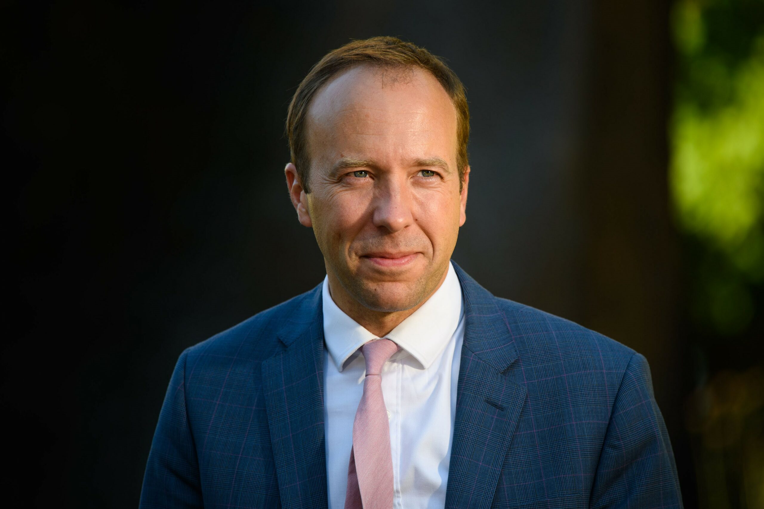 Matt Hancock dressed in blue suit