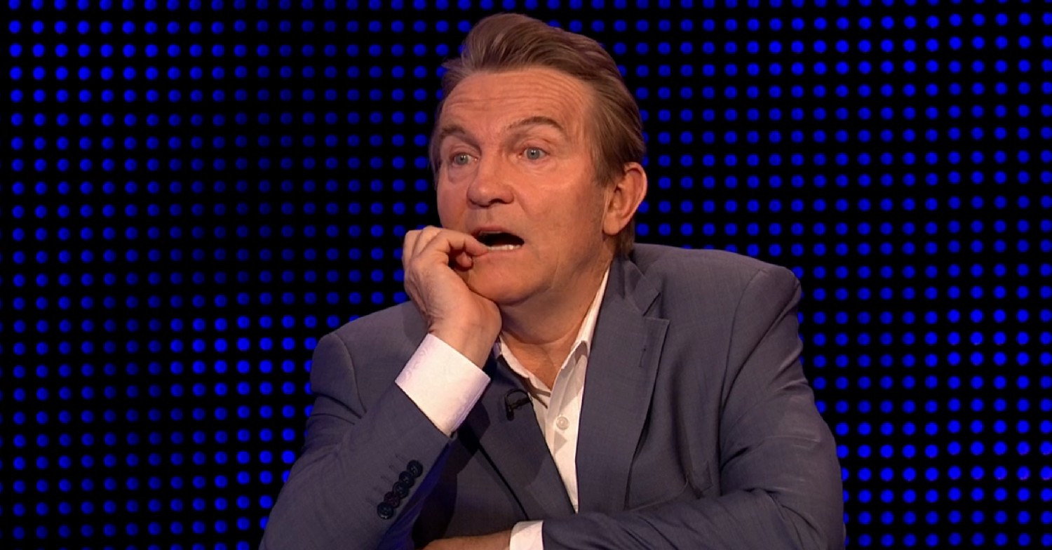 Bradley Walsh looking shocked on The Chase