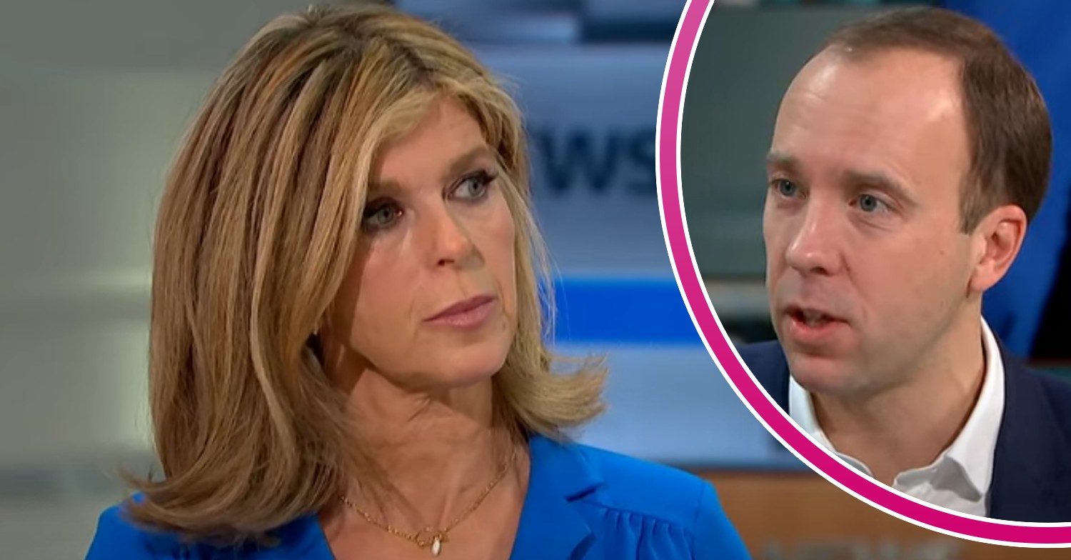 Kate Garraway and Matt Hancock on GMB today