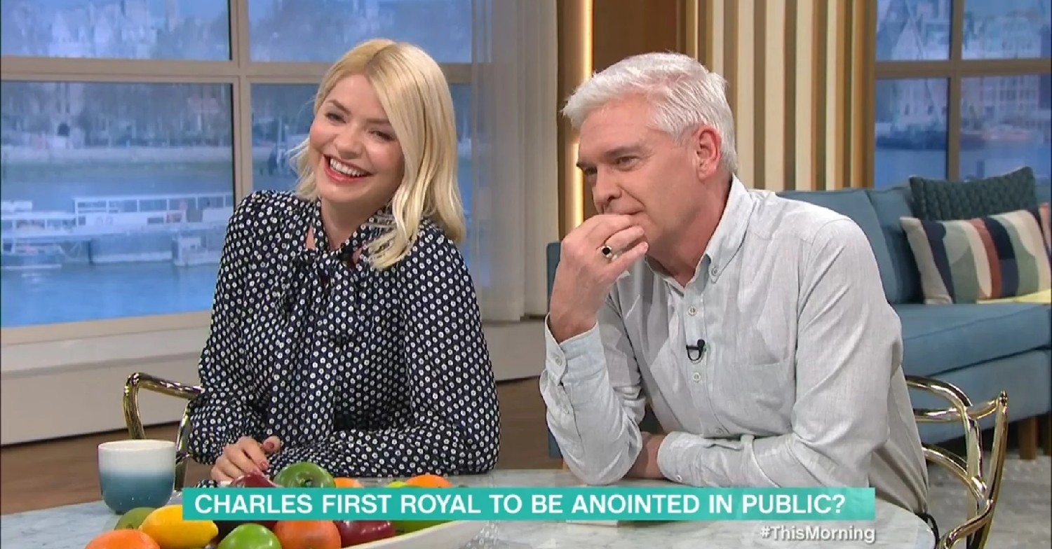 Phillip and Holly laughing on This Morning today