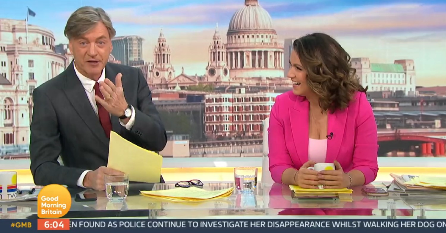 Richard Madeley and Susanna Reid on GMB today 