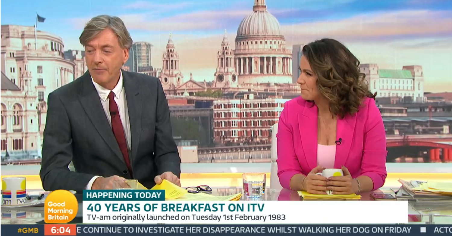 Richard Madeley and Susanna Reid on GMB today 