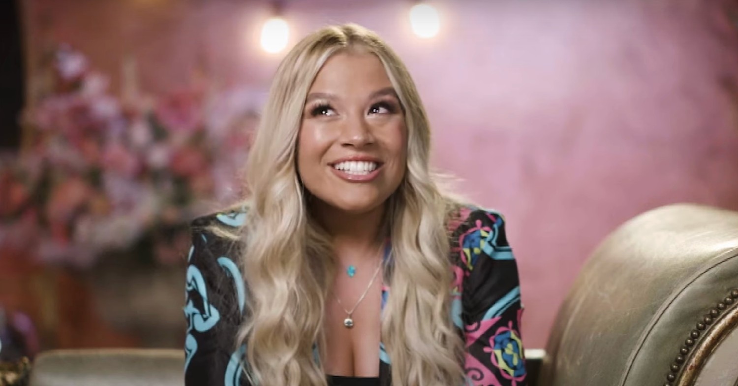 Molly Rainford grinning in a Strictly VT 