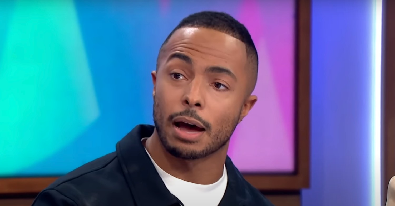 Tyler West with his mouth open on Loose Women