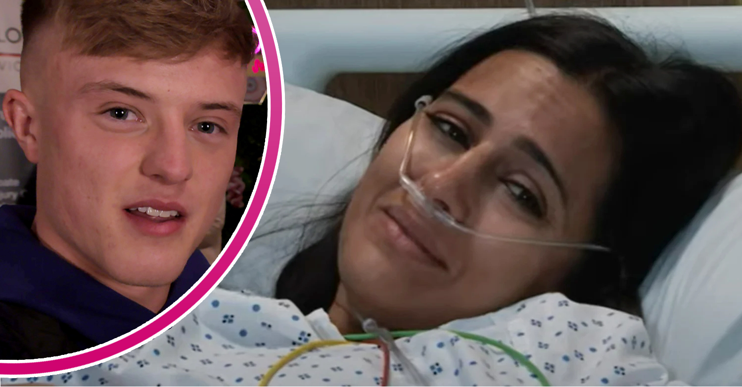 Coronation Street's Alya is lying in her hospital bed and, in a bubble, Blake is looking angry
