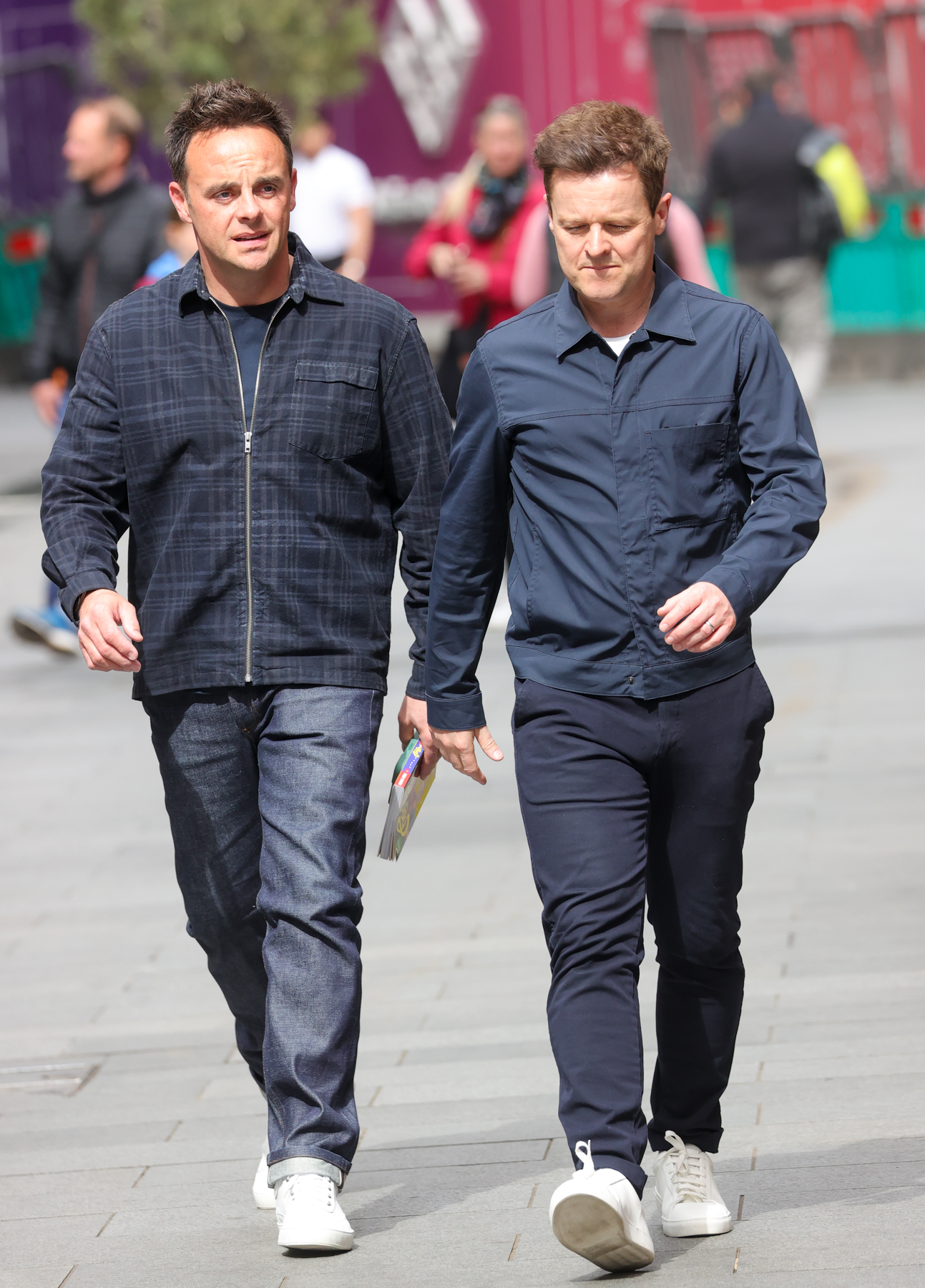 BGT hosts Ant and Dec walking down the street