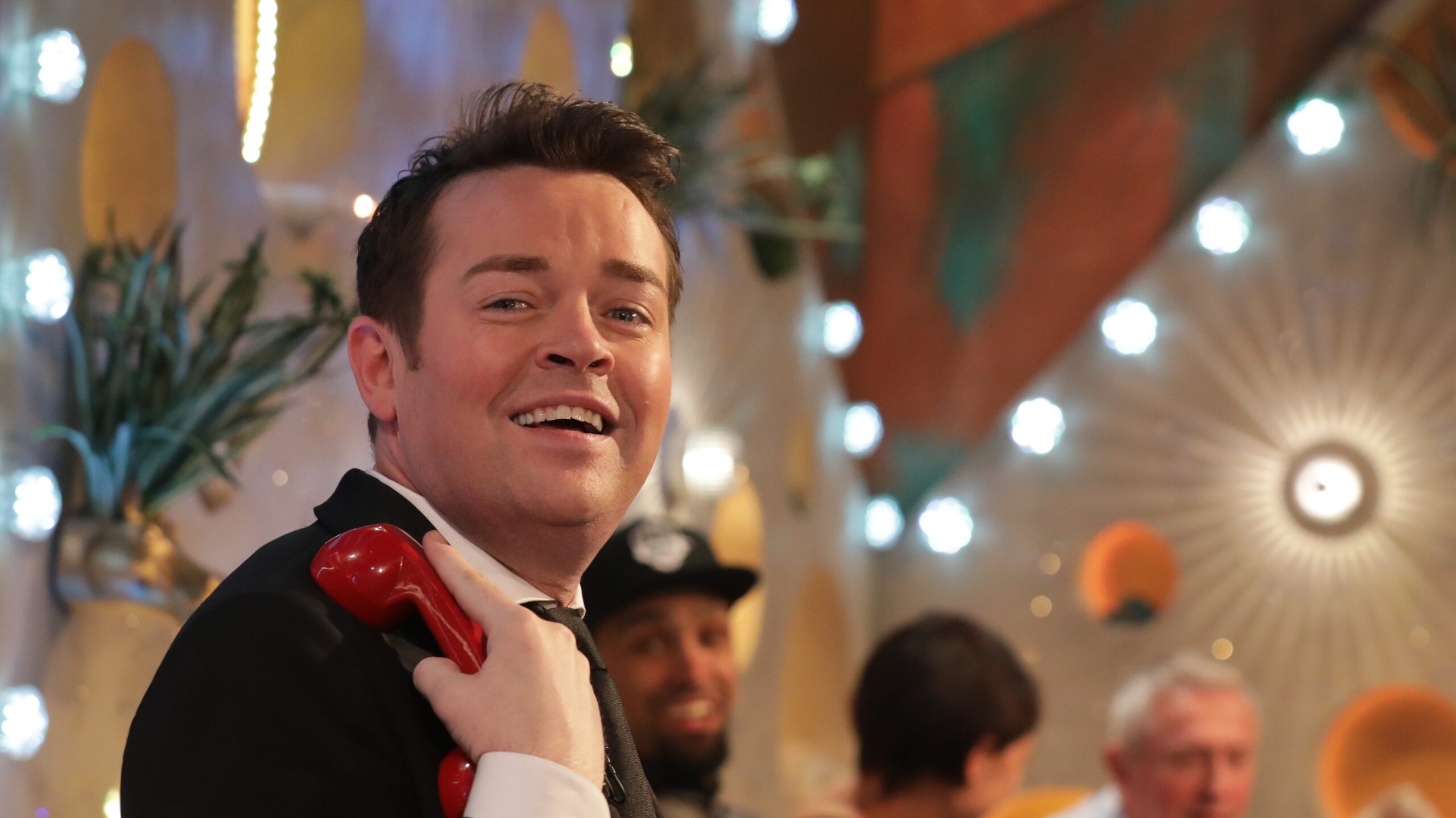 Stephen Mulhern laughing on one of his shows
