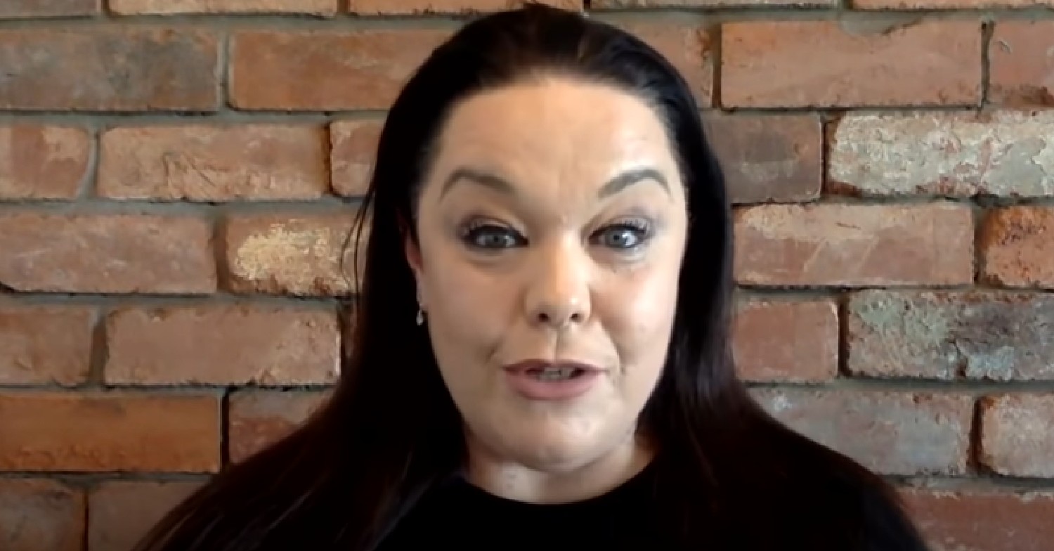 Emmerdale star Lisa Riley looking into the camera on Loose Women