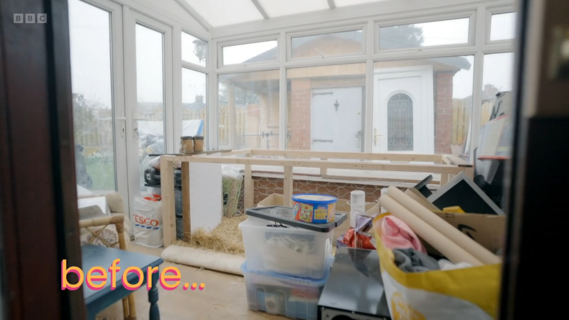 The Falls family conservatory in Sort Your Life Out