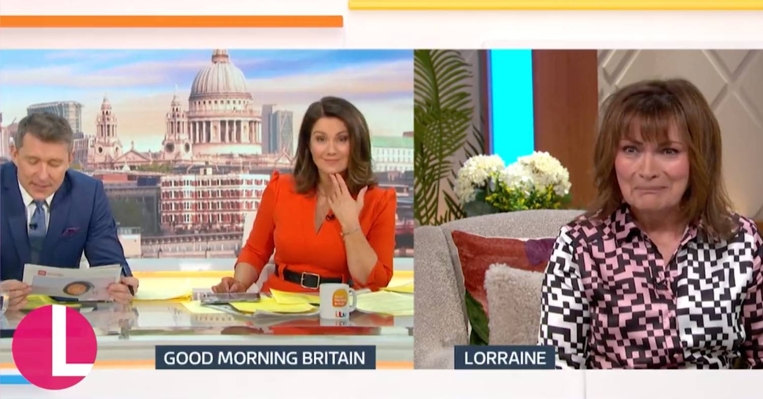 Lorraine Kelly speaks with Ben Shephard and Susanna Reid