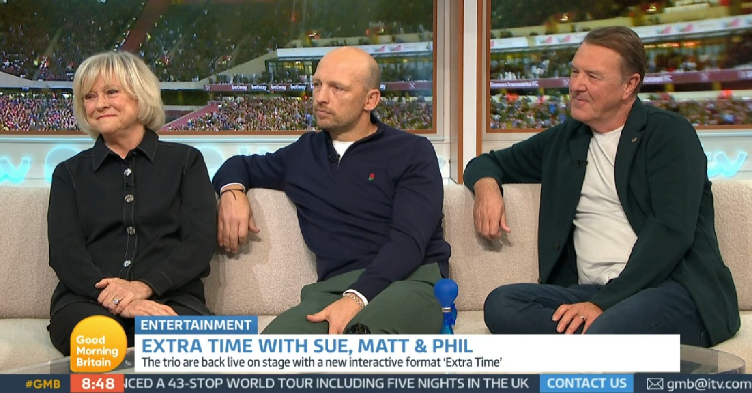 Sue Barker and Question of Sport co-stars on GMB today
