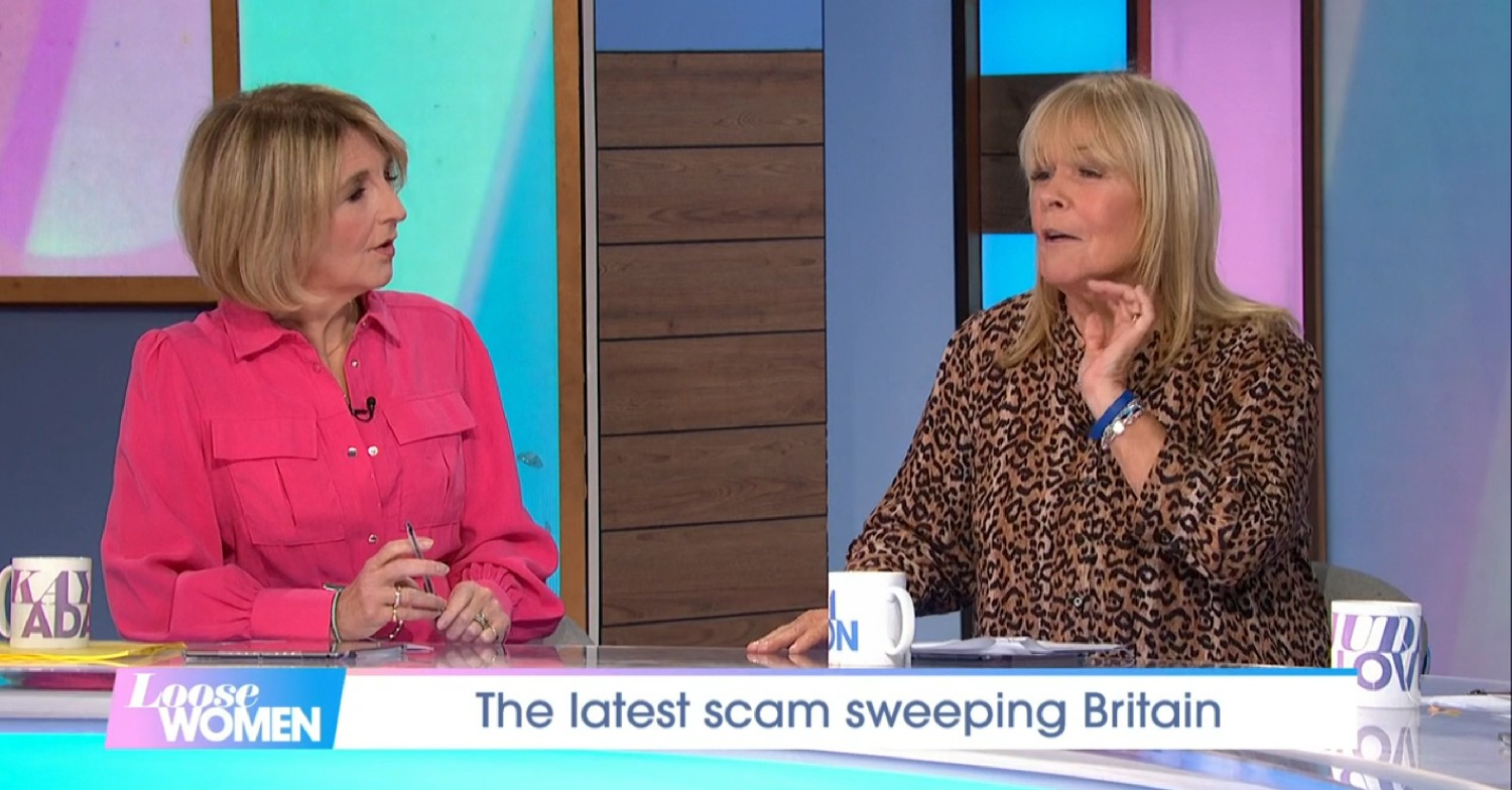 Kaye Adams looking at Linda Robson on Loose Women today 