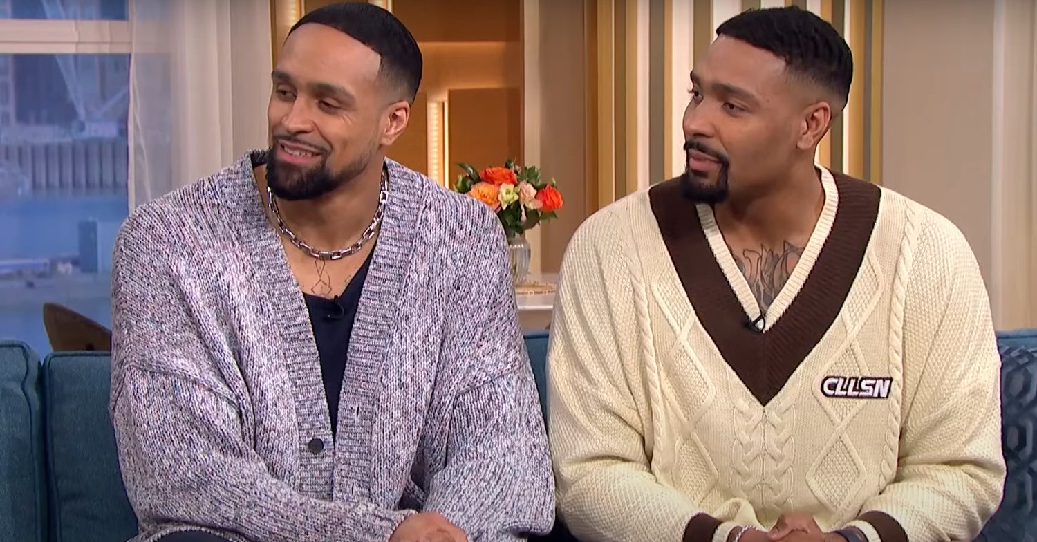 Ashley Banjo and brother Jordan sitting together on This Morning