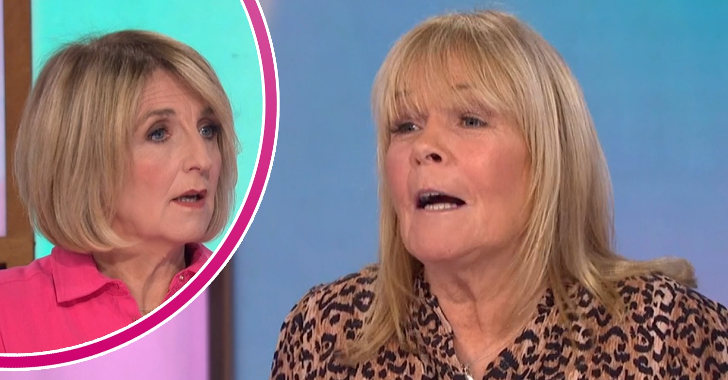 Kaye Adams looking shocked, Linda Robson speaking on Loose Women today